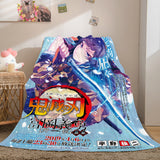 Charger l&#39;image dans la visionneuse de la galerie, Anime Demon Slayer Flannel Fleece Blanket Cosplay Wrap Nap Quilt Blanket