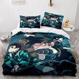 Charger l&#39;image dans la visionneuse de la galerie, Demon Slayer Cosplay UK ensemble de literie housses de couette ensembles de draps de lit