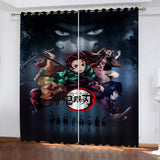 Load image into Gallery viewer, Demon Slayer Curtains Blackout Window Treatments Drapes for Room Decoration