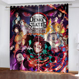 Load image into Gallery viewer, Demon Slayer Curtains Blackout Window Treatments Drapes for Room Decoration