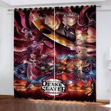 Load image into Gallery viewer, Demon Slayer Curtains Blackout Window Treatments Drapes for Room Decoration