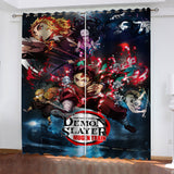 Load image into Gallery viewer, Demon Slayer Curtains Blackout Window Treatments Drapes for Room Decoration