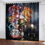 Load image into Gallery viewer, Demon Slayer Curtains Blackout Window Treatments Drapes for Room Decoration