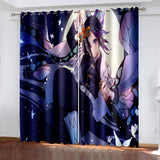 Load image into Gallery viewer, Demon Slayer Curtains Pattern Blackout Window Drapes