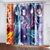 Load image into Gallery viewer, Demon Slayer Curtains Pattern Blackout Window Drapes