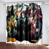 Load image into Gallery viewer, Demon Slayer Curtains Pattern Blackout Window Drapes