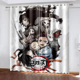 Load image into Gallery viewer, Demon Slayer Curtains Pattern Blackout Window Drapes