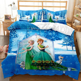 Charger l&#39;image dans la visionneuse de la galerie, Parure de lit Disney Frozen 2 Cosplay avec housse de couette et draps de lit.