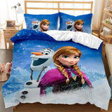 Charger l&#39;image dans la visionneuse de la galerie, Parure de lit Disney Frozen 2 Cosplay avec housse de couette et draps de lit.