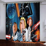 Load image into Gallery viewer, Family Guy Curtains Pattern Blackout Window Drapes