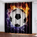 Load image into Gallery viewer, Football Soccer Curtains Blackout Window Drapes