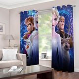 Load image into Gallery viewer, Frozen Elsa Anna Curtains Blackout Window Drapes for Room Decoration