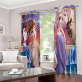 Load image into Gallery viewer, Frozen Elsa Anna Curtains Blackout Window Drapes for Room Decoration