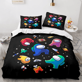 Load image into Gallery viewer, Game Among Us Cosplay Kids Bedding Set Quilt Duvet Cover Bed Sets