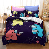 Load image into Gallery viewer, Game Among Us Kids Bedding Set Cosplay Quilt Duvet Covers Bed Sets