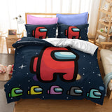 Load image into Gallery viewer, Game Among Us Kids Bedding Set Cosplay Quilt Duvet Covers Bed Sets