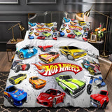 Charger l&#39;image dans la visionneuse de la galerie, Jeu Hot Wheels Cosplay Ensemble de literie pour enfants Housses de couette Ensembles de lit de couette