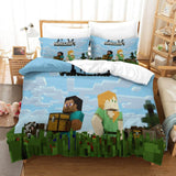 Load image into Gallery viewer, Game Minecraft Pattern Bedding Set Quilt Cover Without Filler