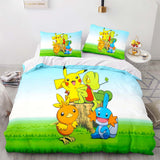 Load image into Gallery viewer, Game Pokémon Pikachu Bedding Sets Pattern Quilt Cover Without Filler