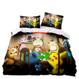 Load image into Gallery viewer, Game Pokémon Pikachu Bedding Sets Pattern Quilt Cover Without Filler