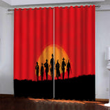 Load image into Gallery viewer, Game Red Dead Pattern Curtains Blackout Window Drapes