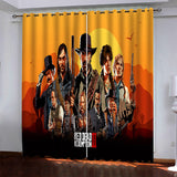 Load image into Gallery viewer, Game Red Dead Pattern Curtains Blackout Window Drapes