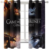 Load image into Gallery viewer, Game of Thrones Curtains Ice and Fire Blackout Window Treatments Drapes