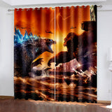 Load image into Gallery viewer, Godzilla vs Kong Curtains Blackout Window Drapes