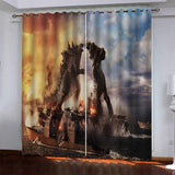 Load image into Gallery viewer, Godzilla vs Kong Pattern Curtains Blackout Window Drapes