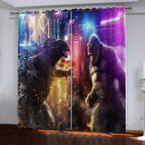 Load image into Gallery viewer, Godzilla vs Kong Pattern Curtains Blackout Window Drapes