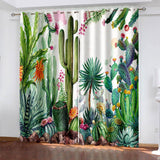 Load image into Gallery viewer, Green Plants Curtains Blackout Window Treatments Drapes for Room Decoration