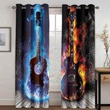 Load image into Gallery viewer, Guitar Curtains Blackout Window Treatments Drapes for Room Decoration