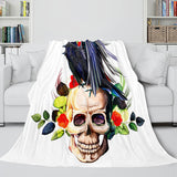 Charger l&#39;image dans la visionneuse de la galerie, Halloween Horror Skeleton Skull Flanelle Polaire Couverture Wrap Sieste Couverture