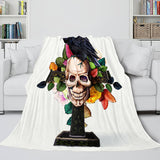 Load image into Gallery viewer, Halloween Horror Skeleton Skull Flannel Fleece Blanket Wrap Nap Blanket