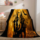Charger l&#39;image dans la visionneuse de la galerie, Couverture en molleton de flanelle de décoration de fête d&#39;Halloween