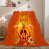 Charger l&#39;image dans la visionneuse de la galerie, Couverture en molleton de flanelle de décoration de fête d&#39;Halloween