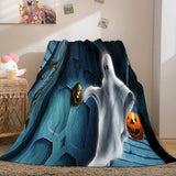 Charger l&#39;image dans la visionneuse de la galerie, Couverture en molleton de flanelle de décoration de fête d&#39;Halloween