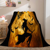 Charger l&#39;image dans la visionneuse de la galerie, Couverture en molleton de flanelle de décoration de fête d&#39;Halloween