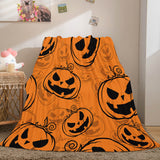 Load image into Gallery viewer, Halloween Pumpkin Flannel Fleece Blanket Wrap Nap Quilt Bedding Blanket