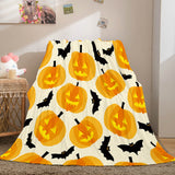 Load image into Gallery viewer, Halloween Pumpkin Flannel Fleece Blanket Wrap Nap Quilt Bedding Blanket