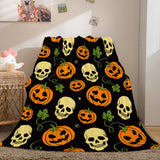 Load image into Gallery viewer, Halloween Pumpkin Flannel Fleece Blanket Wrap Nap Quilt Bedding Blanket