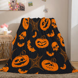 Load image into Gallery viewer, Halloween Pumpkin Flannel Fleece Blanket Wrap Nap Quilt Bedding Blanket