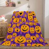 Load image into Gallery viewer, Halloween Pumpkin Party Flannel Fleece Blanket Wrap Nap Quilt Blanket