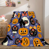 Load image into Gallery viewer, Halloween Pumpkin Party Flannel Fleece Blanket Wrap Nap Quilt Blanket