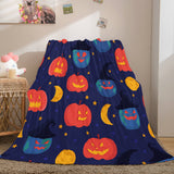 Load image into Gallery viewer, Halloween Pumpkin Soft Flannel Fleece Blanket Wrap Nap Quilt Blanket