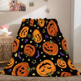 Load image into Gallery viewer, Halloween Pumpkin Soft Flannel Fleece Blanket Wrap Nap Quilt Blanket