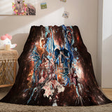 Load image into Gallery viewer, Halloween Skeleton Skull Flannel Fleece Blanket Quilt Bedding Blankets