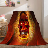 Load image into Gallery viewer, Halloween Skeleton Skull Flannel Fleece Blanket Quilt Bedding Blankets