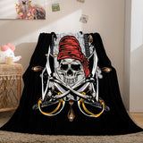 Load image into Gallery viewer, Halloween Skeleton Skull Flannel Fleece Blanket Quilt Bedding Blankets