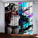 Load image into Gallery viewer, Harley Quinn Pattern Curtains Blackout Window Drapes